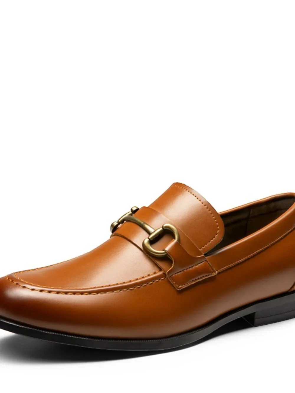 👞🤎 NIB Bruno Marc Metallic Slip-On Horsebit Dress Loafers | Brown | Men's Size